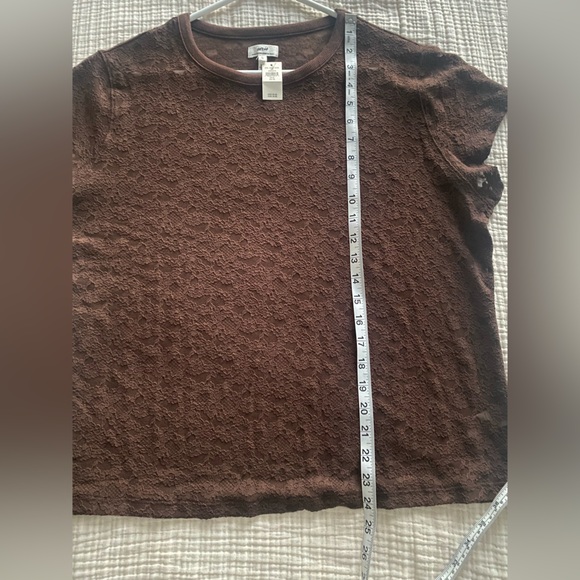 NWT Aerie Lace Vintage Short Sleeve Brown Top On Trend SZ L & XL Avail - Picture 7 of 11